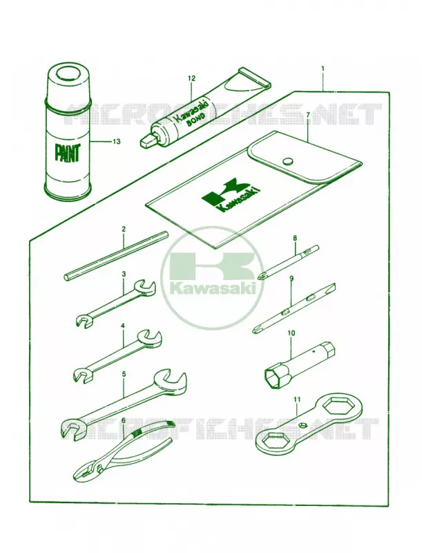 OWNER TOOLS Kawasaki JET SKI 550 1987 JS550  JS550-A6