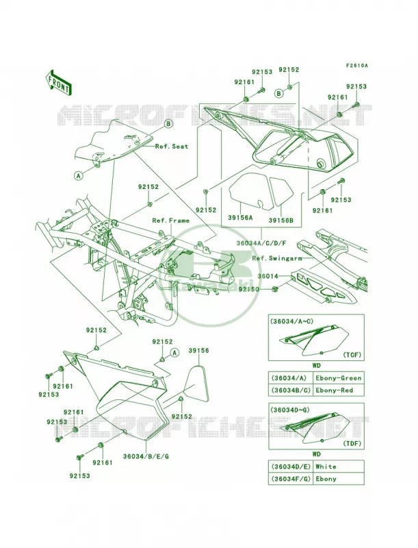 Side CoversChain CoverTCFTDF Kawasaki MOTOS 250 2010 KLX250S  KLX250TAF