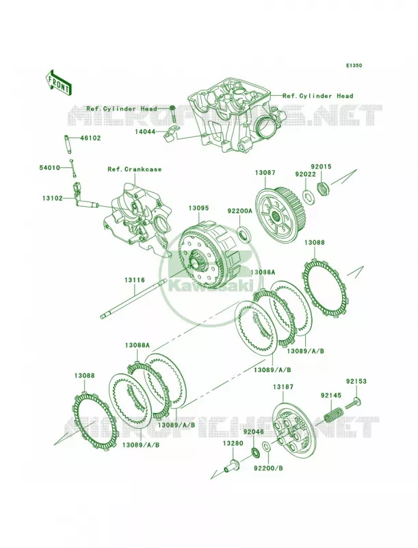 Clutch Kawasaki MOTOS 450 2012 KLX450R  KLX450ACF