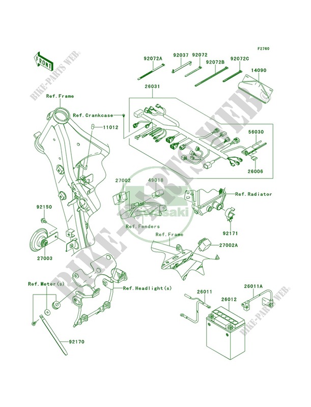 Chassis Electrical Equipment pour Kawasaki KLX250S 2009