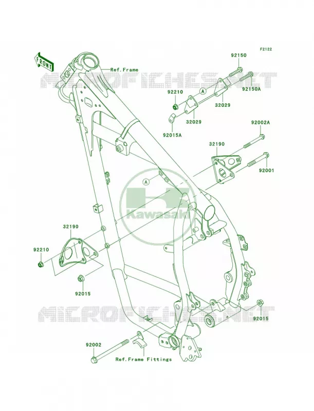 Engine Mount Kawasaki MOTOS 650 2009 KLR650  KL650E9F