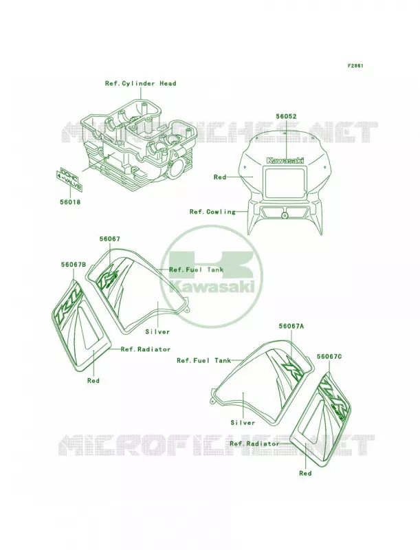 DecalsA6FA7FRed Kawasaki MOTOS 650 2007 KLR650  KL650A7F