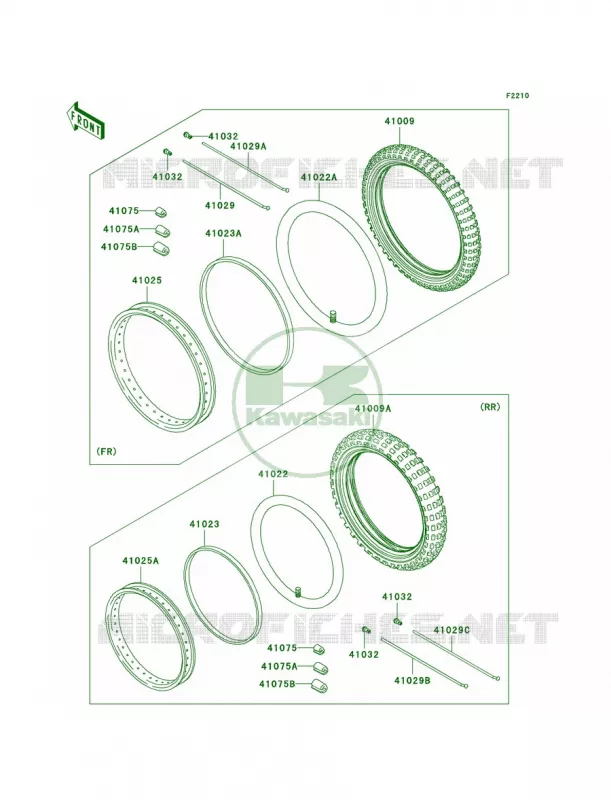 WheelsTires Kawasaki MOTOS 650 2007 KLR650  KL650A7F