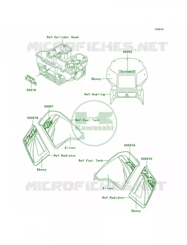 DecalsA7FEbony Kawasaki MOTOS 650 2006 KLR650  KL650A6F