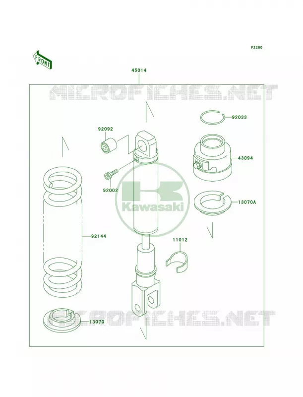 Shock Absorbers Kawasaki MOTOS 650 2006 KLR650  KL650A6F