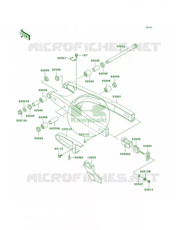 Swingarm Kawasaki MOTOS 650 2006 KLR650  KL650A6F