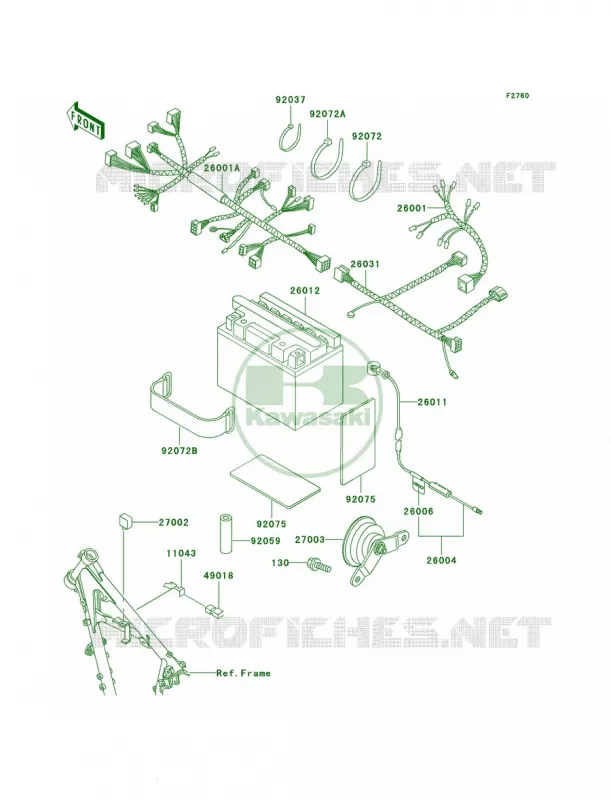 Chassis Electrical Equipment Kawasaki MOTOS 250 2005 KLR250  KL250-D22