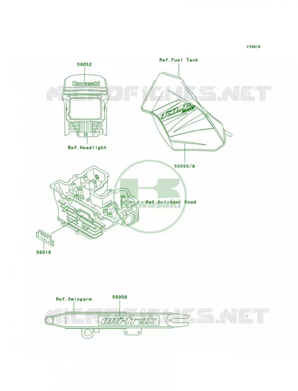 DecalsD22 Kawasaki MOTOS 250 2005 KLR250  KL250-D22