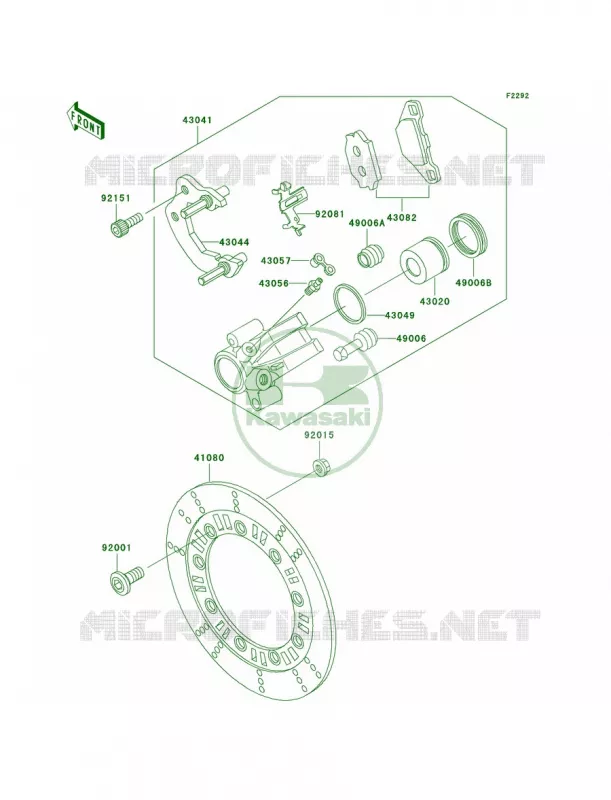 Front BrakeD20 Kawasaki MOTOS 250 2005 KLR250  KL250-D22