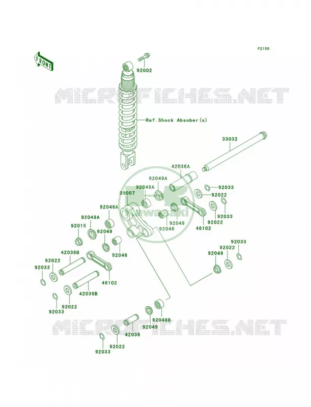 Rear Suspension Kawasaki MOTOS 250 2005 KLR250  KL250-D22