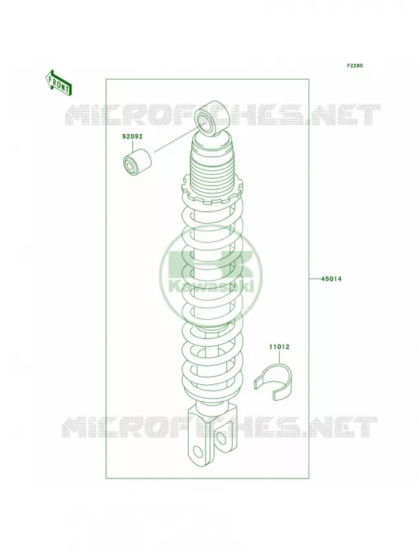 Shock Absorbers Kawasaki MOTOS 250 2005 KLR250  KL250-D22
