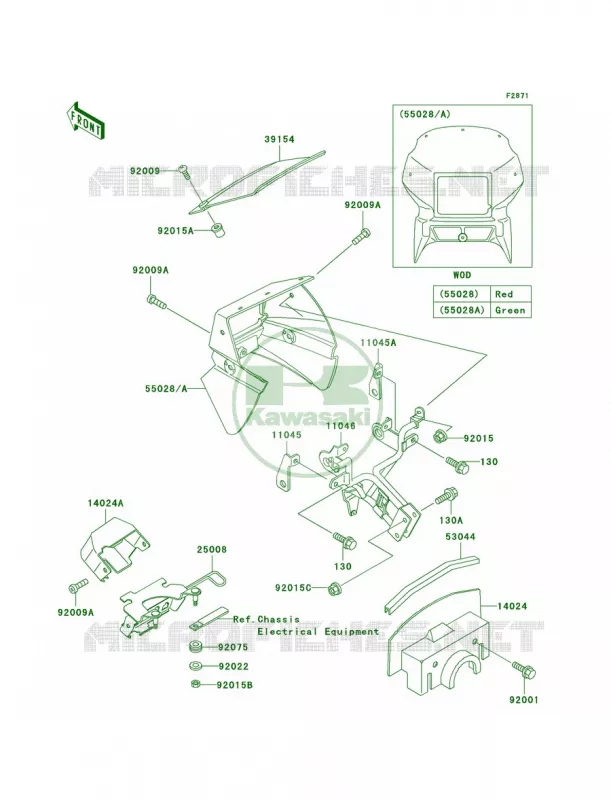 Cowling Kawasaki MOTOS 650 2005 KLR650  KL650-A19