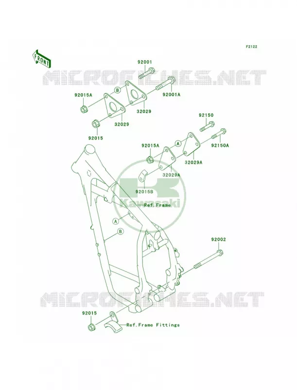 Engine Mount Kawasaki MOTOS 650 2005 KLR650  KL650-A19
