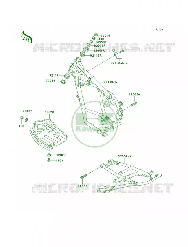 Frame Kawasaki MOTOS 650 2005 KLR650  KL650-A19