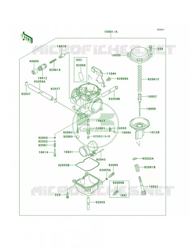 Carburetor Kawasaki MOTOS 250 2004 KLR250  KL250-D21