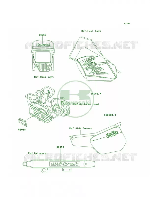 DecalsD20 Kawasaki MOTOS 250 2004 KLR250  KL250-D21