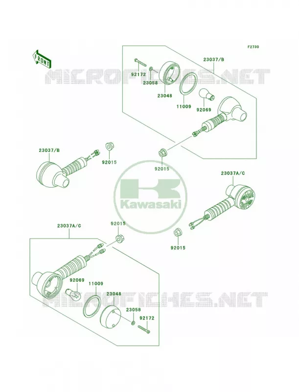 Turn Signals Kawasaki MOTOS 250 2004 KLR250  KL250-D21