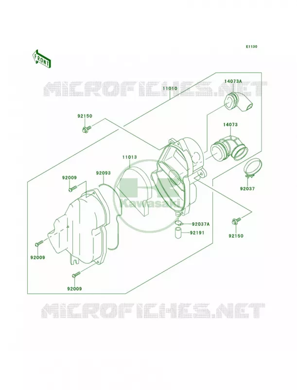 Air Cleaner Kawasaki MOTOS 110 2011 KLX110L  KLX110DBF