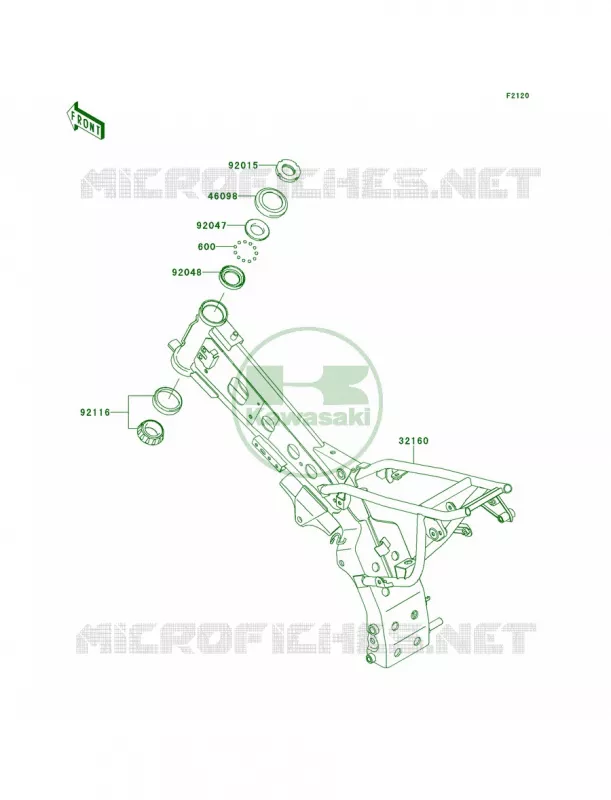 Frame Kawasaki MOTOS 110 2011 KLX110L  KLX110DBF