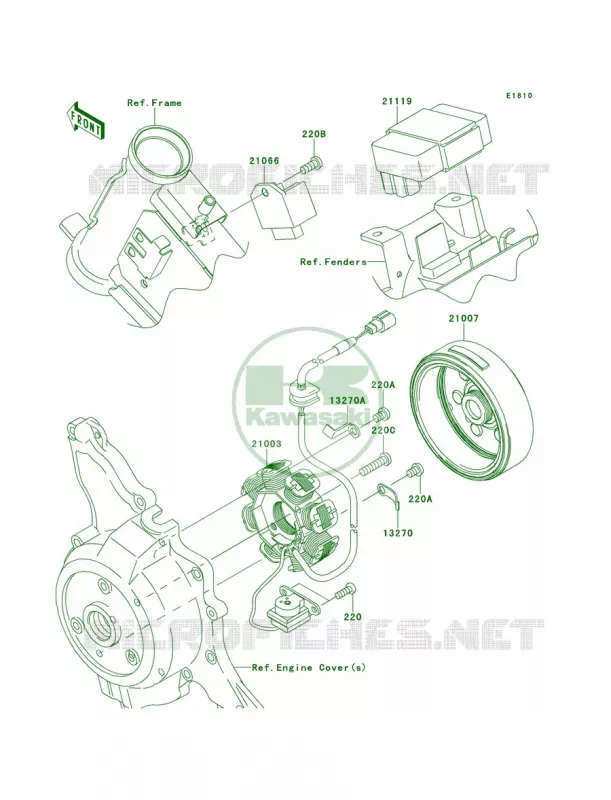 Generator Kawasaki MOTOS 110 2011 KLX110L  KLX110DBF