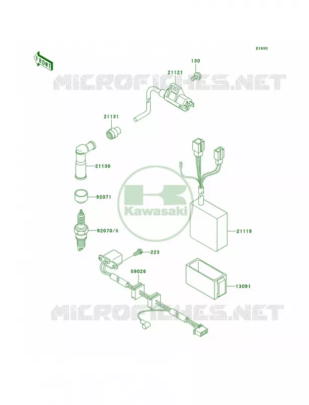 Ignition System Kawasaki MOTOS 650 2004 KLR650  KL650-A18