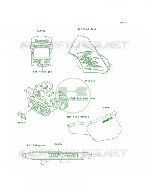 DecalsD21 Kawasaki MOTOS 250 2003 KLR250  KL250-D20