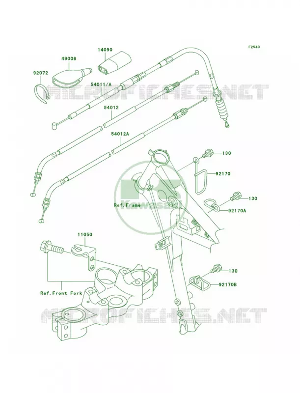 Cables Kawasaki MOTOS 250 2003 Super Sherpa  KL250-G7