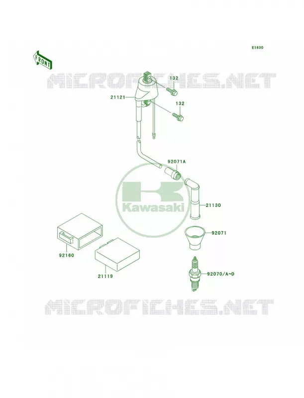 Ignition System Kawasaki MOTOS 250 2003 Super Sherpa  KL250-G7