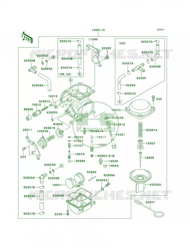 Carburetor Kawasaki MOTOS 650 2003 KLR650  KL650-A17