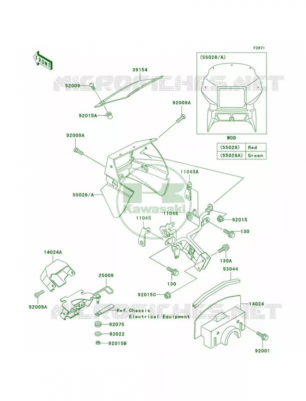 Cowling Kawasaki MOTOS 650 2003 KLR650  KL650-A17