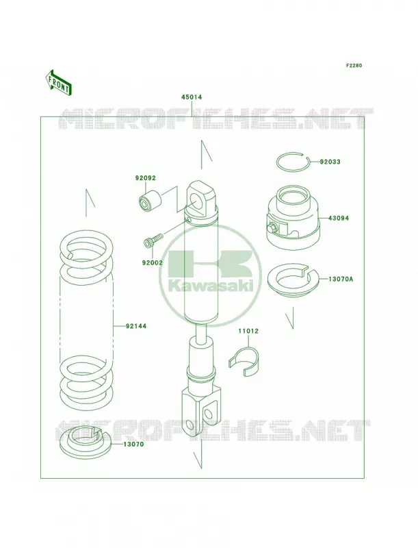 Shock Absorbers Kawasaki MOTOS 650 2003 KLR650  KL650-A17