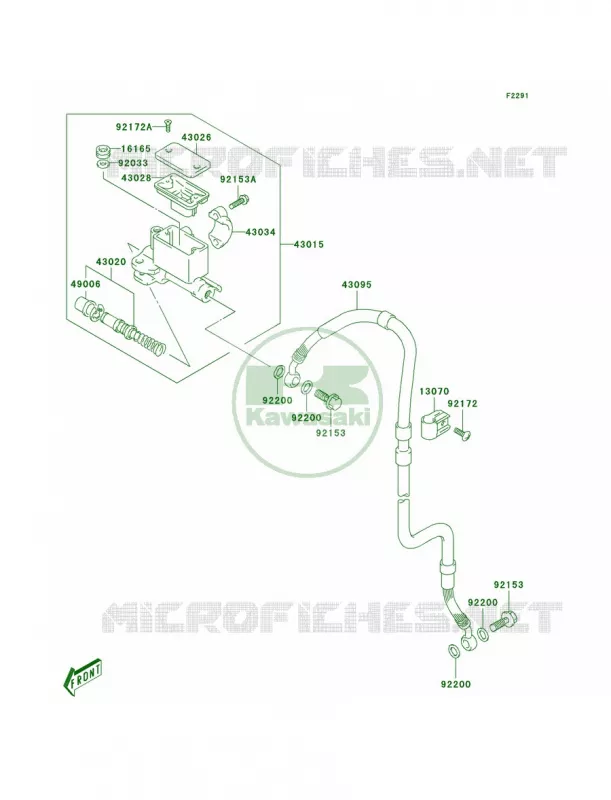 Front Master Cylinder Kawasaki MOTOS 400 2003 KLX400SR  KLX400-A1