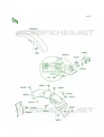 Fenders pour Kawasaki Super Sherpa 2002