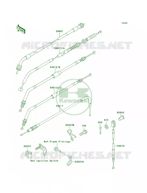 Cables Kawasaki MOTOS 650 2002 KLR650  KL650-A16