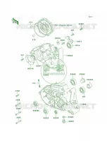 Crankcase pour Kawasaki KE100 2001