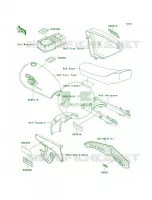 LabelsKE100 B16B17 pour Kawasaki KE100 2001