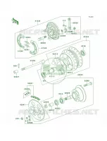 Rear Hub pour Kawasaki KE100 2001