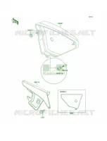Side CoversChain Cover pour Kawasaki KE100 2001