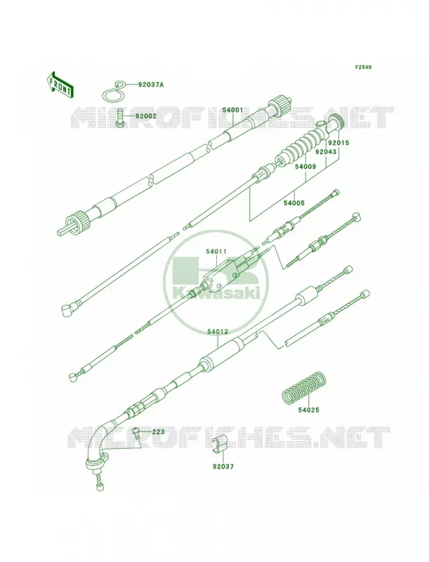 Cables Kawasaki MOTOS 100 2001 KE100  KE100-B20