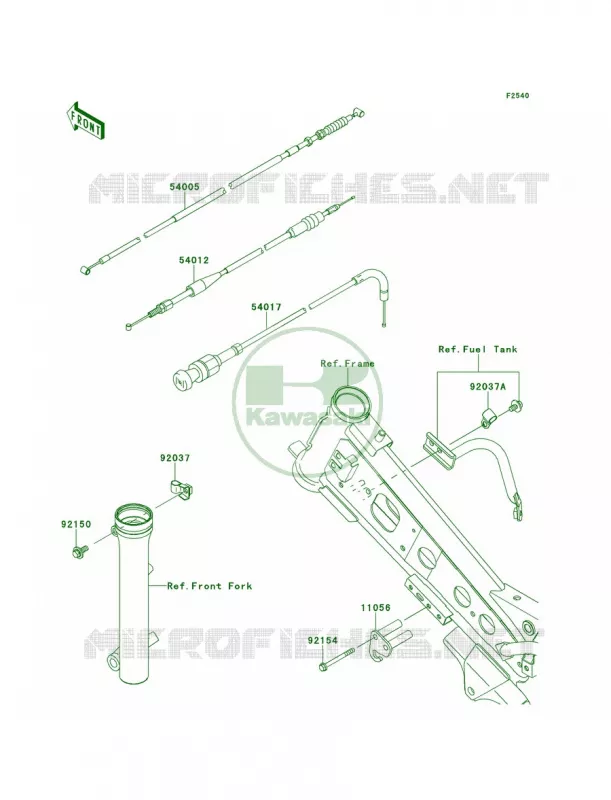 Cables Kawasaki MOTOS 110 2011 KLX110  KLX110CBF