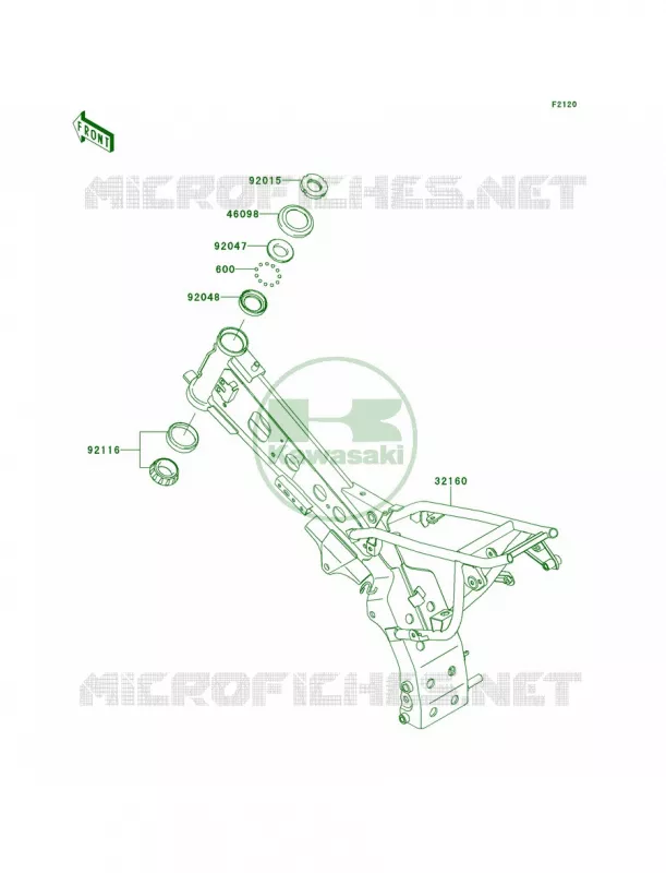 Frame Kawasaki MOTOS 110 2011 KLX110  KLX110CBF