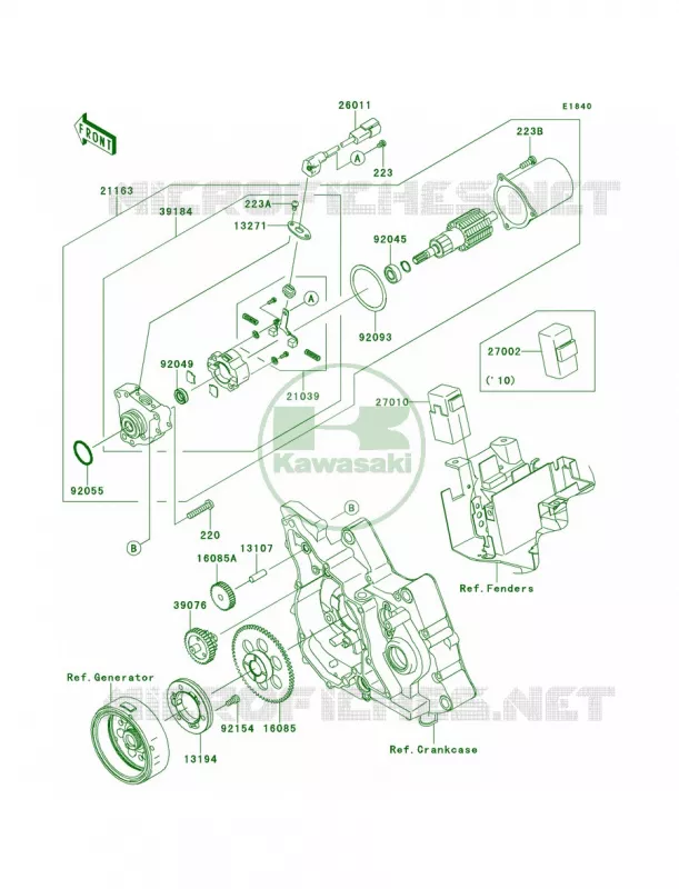 Starter Motor Kawasaki MOTOS 110 2011 KLX110  KLX110CBF