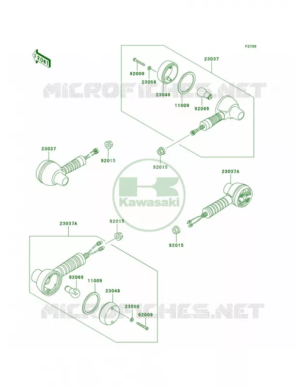 Turn Signals Kawasaki MOTOS 250 2001 KLR250  KL250-D18