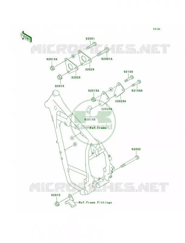 Engine Mount Kawasaki MOTOS 650 2001 KLR650  KL650-A15