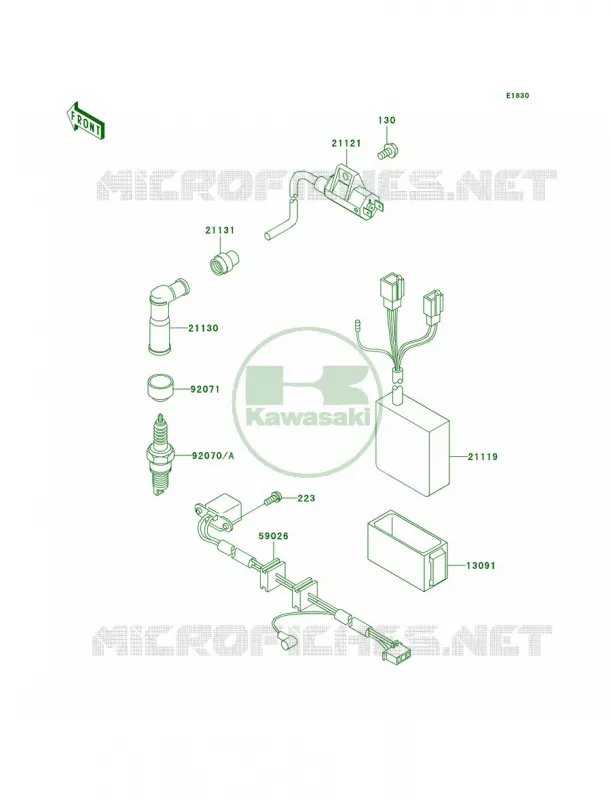 Ignition System Kawasaki MOTOS 650 2001 KLR650  KL650-A15