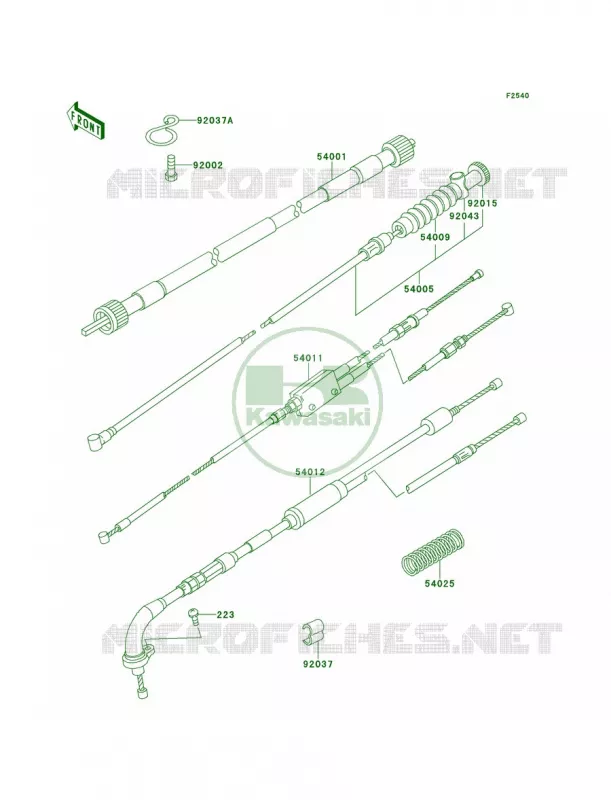 Cables Kawasaki MOTOS 100 2000 KE100  KE100-B19