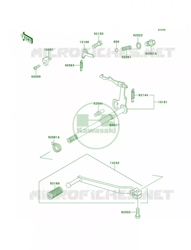 Gear Change Mechanism Kawasaki MOTOS 100 2000 KE100  KE100-B19