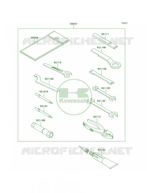 Owner's Tools Kawasaki MOTOS 250 2000 KLR250  KL250-D17