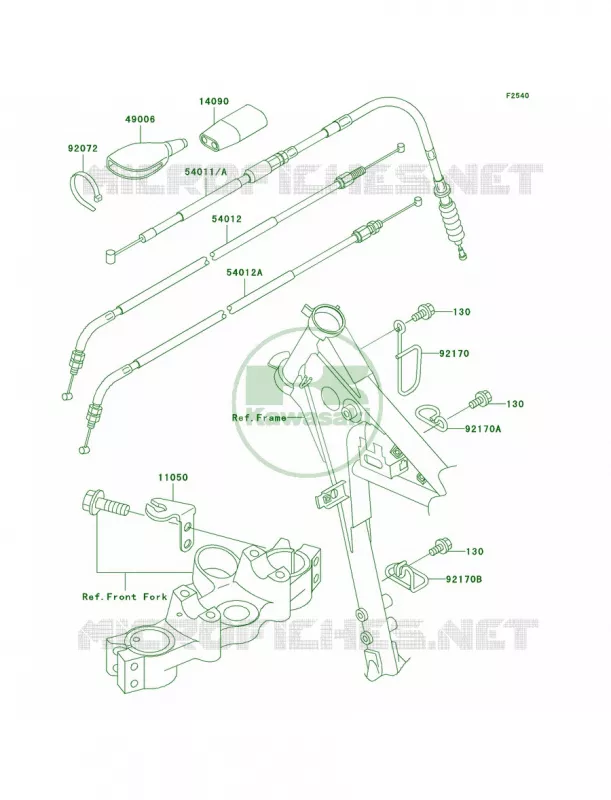 Cables Kawasaki MOTOS 250 2000 Super Sherpa  KL250-G4