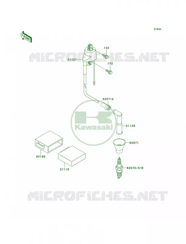 Ignition System Kawasaki MOTOS 250 2000 Super Sherpa  KL250-G4